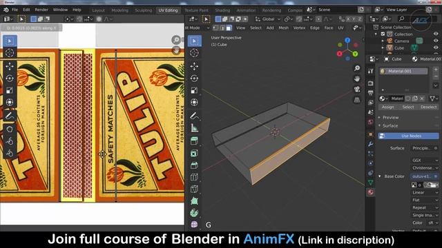 UV Unwrapping Matchbox Texture in Blender 2.8 | Blender 2.8 Course in Hindi смотреть онлайн