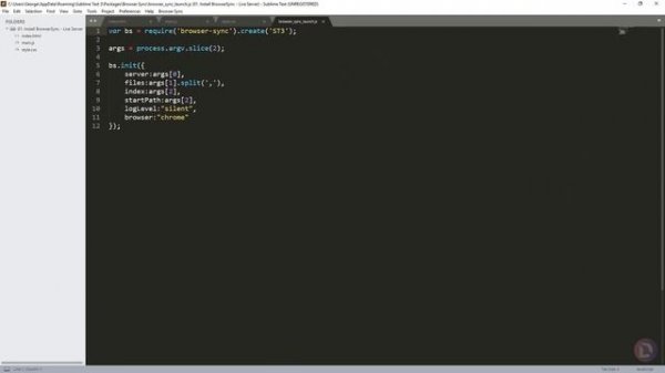 Install Browser Sync (Live Server) in Sublime 3