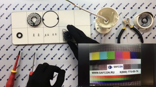 SAF-AHD135HD Пластик. Сборка AHD камеры видеонаблюдение. смотреть онлайн