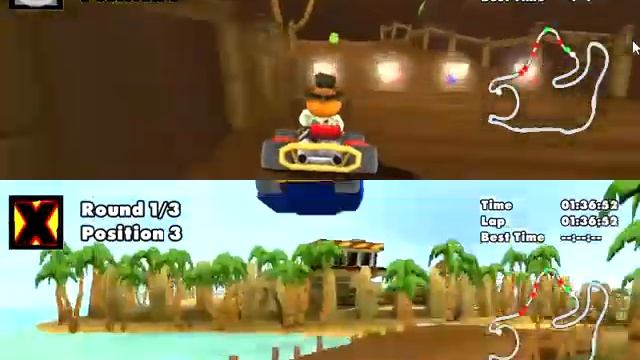 Moorhuhn Kart 2 [ 50cc Two Players Championship 1 ] смотреть онлайн