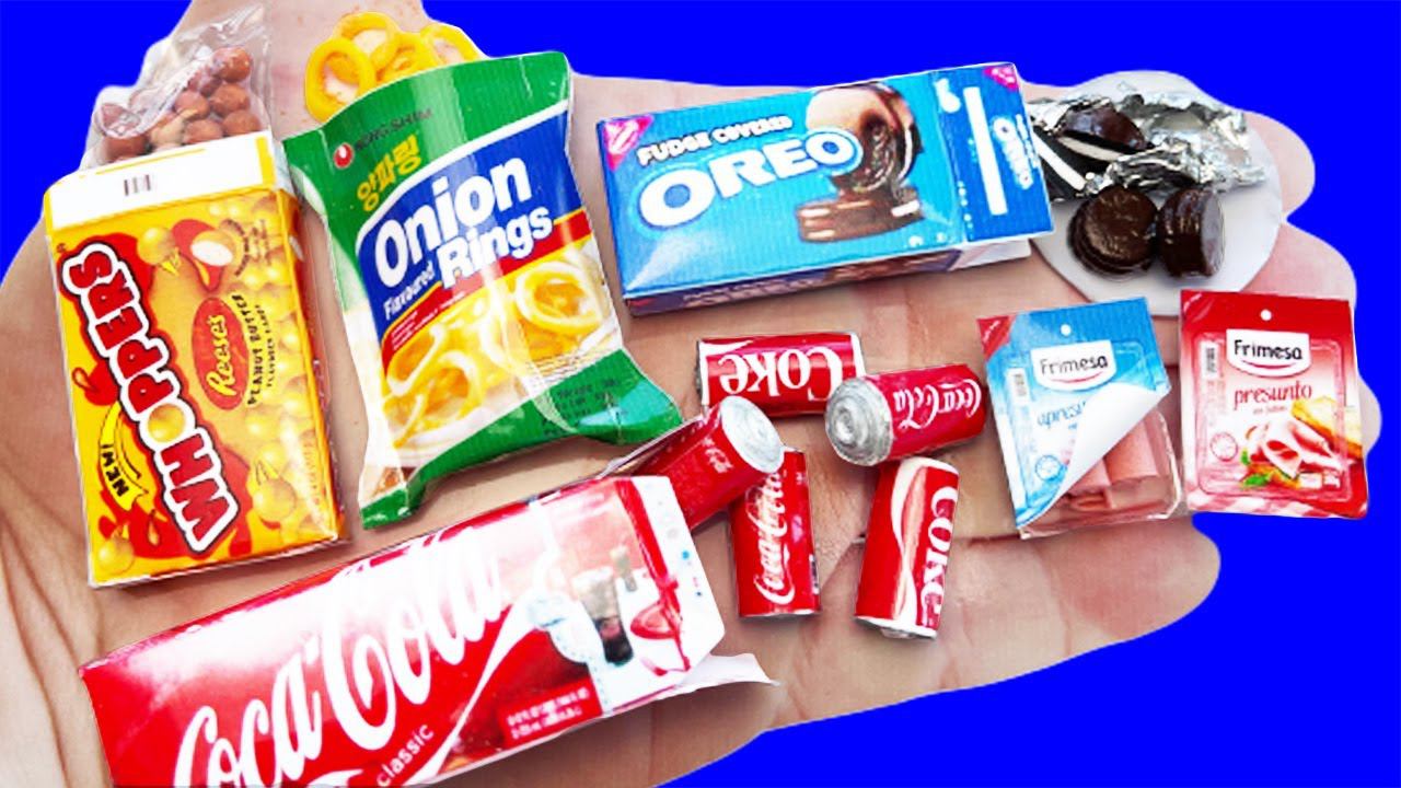 12 DIY MINIATURE FOOD, ONION RINGS, OREO, WHOPPERS, MARSHMALLOW FLUFF AND MORE DIY IDEAS