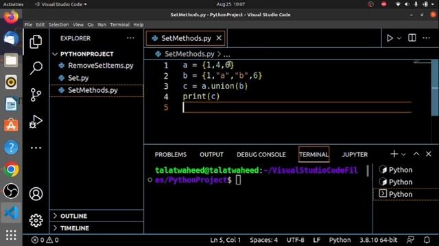 Python Set Methods | union(), difference() methods | Python For Beginners Talat Waheed смотреть онлайн
