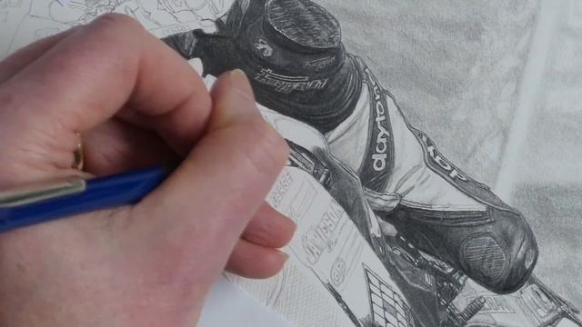 Drawing Michael Dunlop on the BMW S1000 RR 2016 Southern 100 time lapse by Billy смотреть онлайн