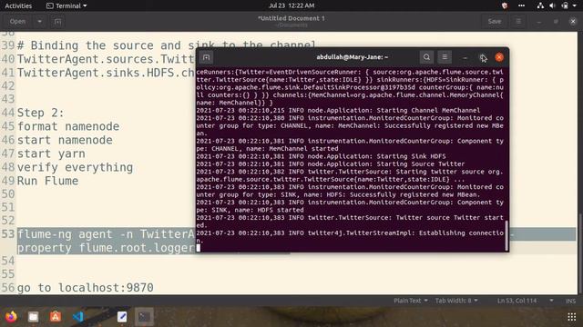Apache Flume install and set up on Ubuntu and Twitter Data Streaming to Hadoop смотреть онлайн