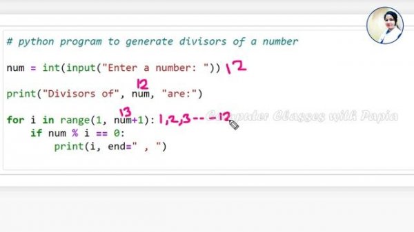 How to find all the divisors of a number in Python | python find divisors