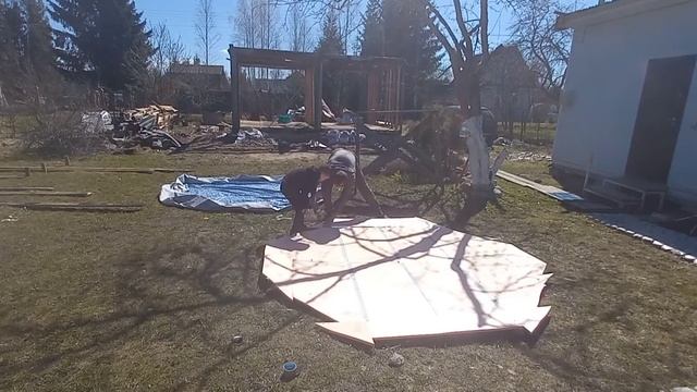 фундамент для каркасного бассейна. смотреть онлайн