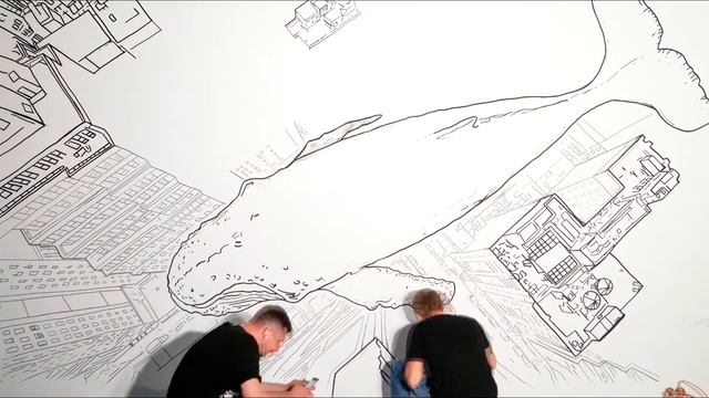 Рисунок маркерами на стене | Drawing markers on the wall смотреть онлайн