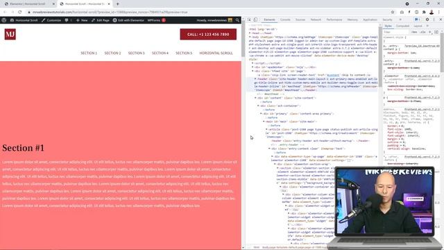Elementor FREE Horizontal Scrolling | NO plugins (CSS ONLY) смотреть онлайн