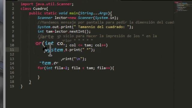 Imprimir un cuadrado de asteríscos en Java (Sublime Text) смотреть онлайн