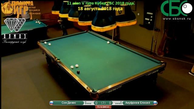 Сон - Ануфриев. Полуфинал. 11 этап V тура Кубка СБС 2018 года. смотреть онлайн