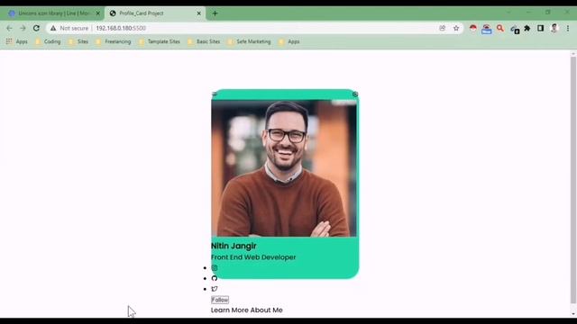 How to Create Profile Card in Html and Css | Crown Coder смотреть онлайн