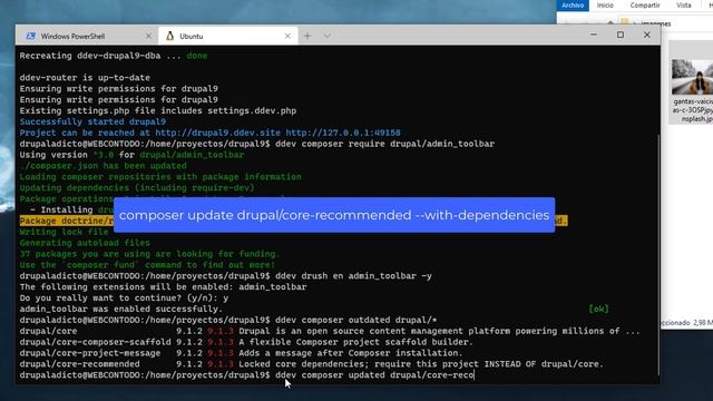 Drupal 9 - Composer update - Cómo actualizar con Composer смотреть онлайн