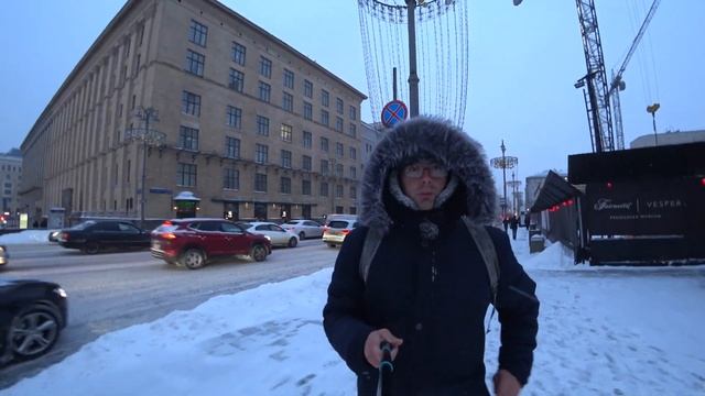 Weekend Video Blog: Прогулка по зимней снежной Москве по Тверской от 