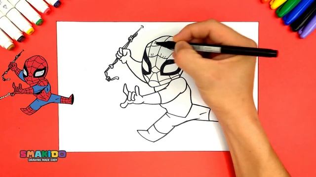 How to Draw Spiderman For Kids and Beginners (Drawing Made Easy) смотреть онлайн