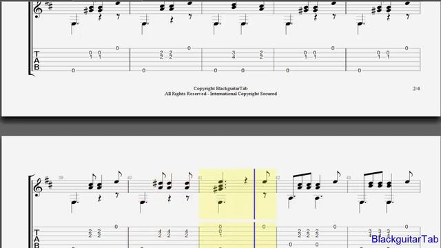 Carulli Guitar-Op.241 Rondo In D (No.7)/BlackguitarTab