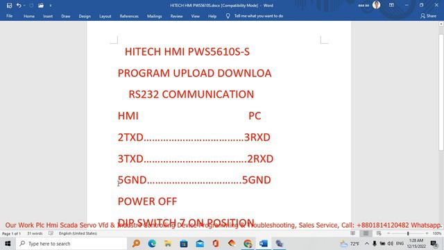 HITECH HMI PWS5610S-S PROGRAM UPLOAD & DOWNLOAD USING ADP6 SOFTWARE