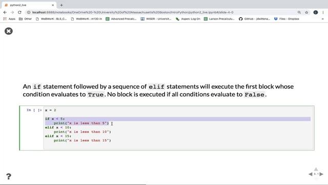 An Introduction to Python: Conditionals смотреть онлайн