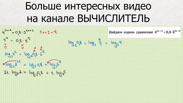 РЕШИТЕ УРАВНЕНИЕ | ЕГЭ | ЛОГАРИФМЫ смотреть онлайн