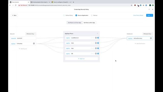How to create a Nutanix Flow security policy to protect an application смотреть онлайн
