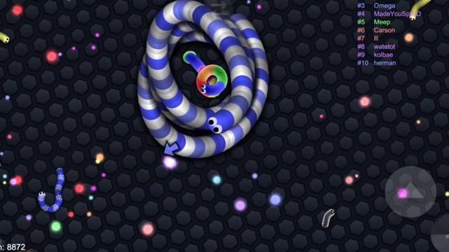 Slither.io A.I Snake eats prey with technique Slitherio Epic Gameplay (Slitherio enjoy in the game) смотреть онлайн