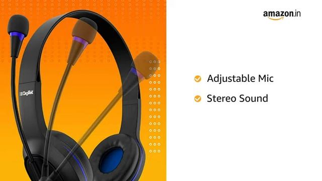 DIGITEK® (DHM-001) Wired Stereo Headphones with Mic for Work from Home ELearning Video Conferencin смотреть онлайн