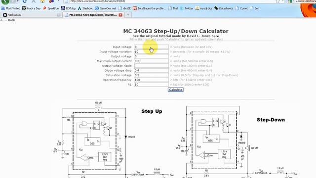 MC34063 Online Calculator.avi смотреть онлайн