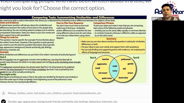 Identifying Similarities & Differences - Comparing Texts - GCSE English смотреть онлайн