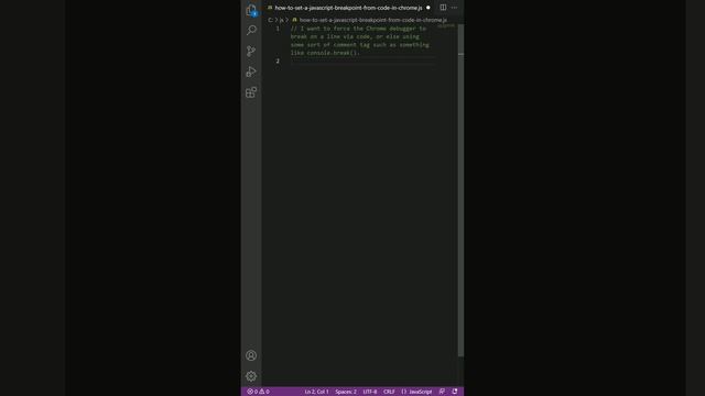 debugging - How to set a JavaScript breakpoint from code in Chrome? смотреть онлайн