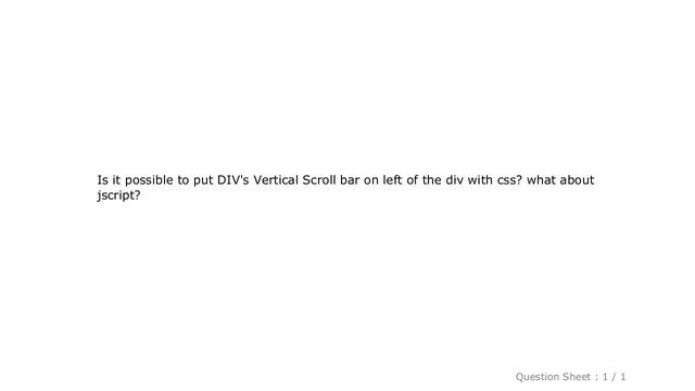 CSS : DIV Vertical Scroll bar on left смотреть онлайн