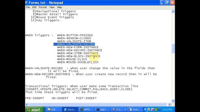 WHEN AND VALIDATION TRIGGERS In Oracle Apps смотреть онлайн