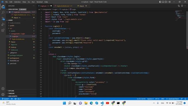 React Project 1: Create React login form with Material UI, Formik, Yup, Sass смотреть онлайн