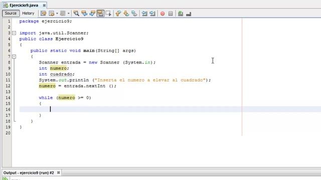 Calcular el cuadrado de números usando WHILE java ejercicio 9 смотреть онлайн