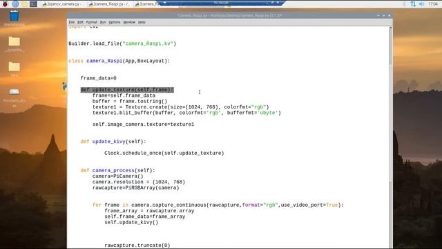 Python mit Kivy das Original-Kamerabild des Raspberry 4 in die Kivy GUI integrieren Teil2 смотреть онлайн