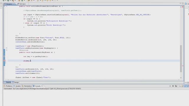 Button mit ENTER auslösen | JAVA Tutorial смотреть онлайн
