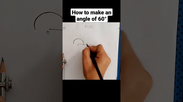 How to make an angle of 60° with ruler and compasses. смотреть онлайн