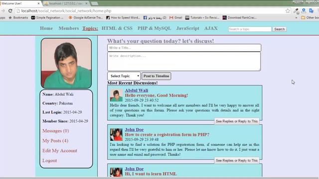 01 Social Network with PHP in Urdu Hindi part 1 introduction смотреть онлайн