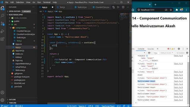 #14 React Basic to Pro Bangla Video Tutorial -props- Component Communication in React Parent-Child смотреть онлайн