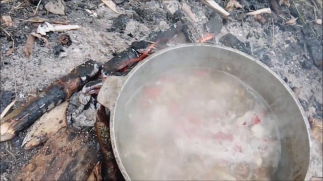 Очень вкусный ЛЕСНОЙ СУП, НА КОСТРЕ! смотреть онлайн