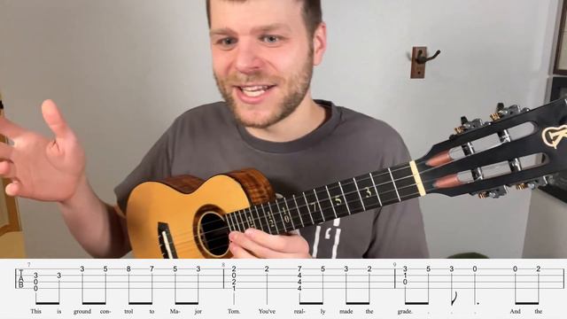 Space Oddity Ukulele Tutorial 🪐 смотреть онлайн