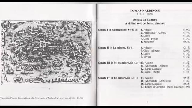 Tomaso Albinoni (1671-1751) - Sonate da camera (Marco Rossi) смотреть онлайн