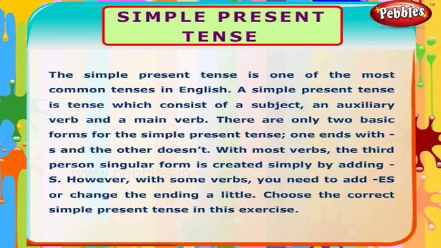 Simple Present Tense | English Grammar Exercises For Kids | English Grammar For Children смотреть онлайн