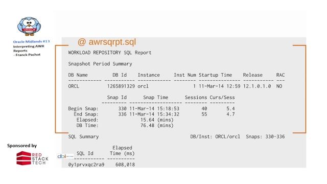 Oracle Midlands #13: Interpreting AWR Reports - Franck Pachot смотреть онлайн