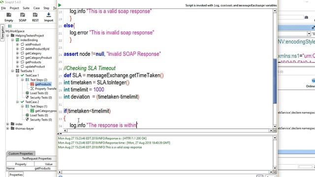 SOAP UI - Assertion using Groovy Check Time out смотреть онлайн