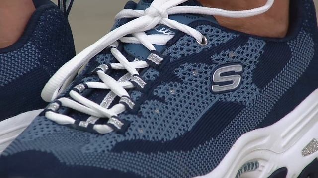 Skechers D'Lites Flat Knit Lace-up Sneaker - Reinvention on QVC смотреть онлайн