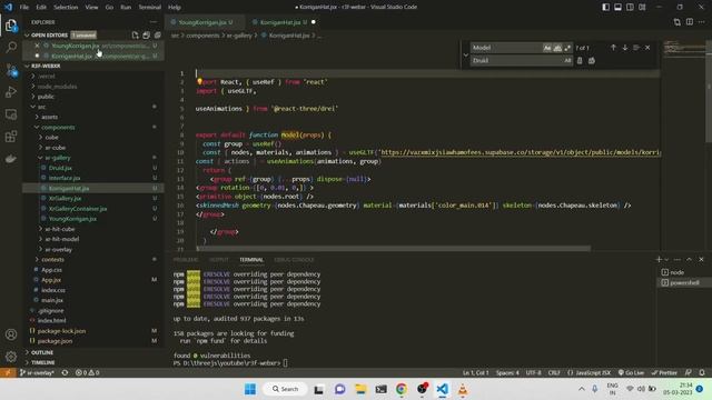 3d gallery with AR support | React Three Fiber and Webxr api смотреть онлайн