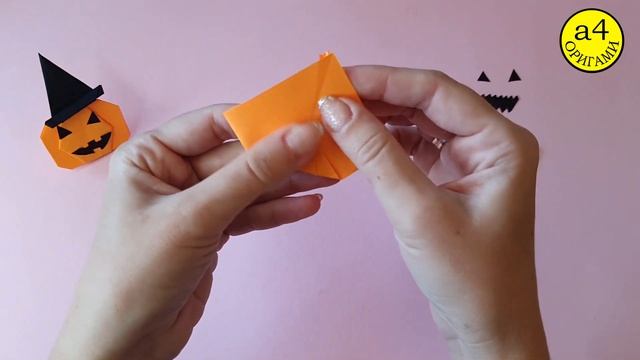 ОРИГАМИ Как сделать тыкву из бумаги Поделки своими руками декор на Хэллоуин из а4 смотреть онлайн