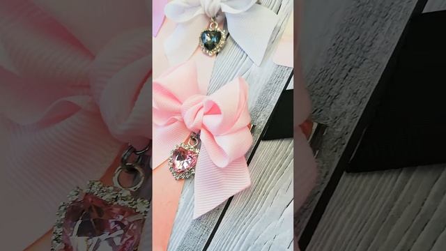 Бантик для девочки. ЗАКОЛКА ДЛЯ ВОЛОС. Бантики с подвеской. Сердце Океана. Обзор смотреть онлайн