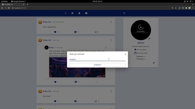 My social media app(so far). Django(Django Rest) and React(Redux, with Material UI). смотреть онлайн