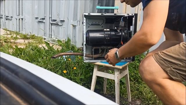 Дизельная печь для обогрева палаток! Самоделка! Первый запуск! смотреть онлайн