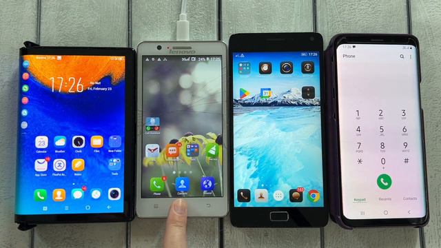 Royole Flex Pai & Samsung s9 & Lenovo a536 & Lenovo Vibe Incoming Calls